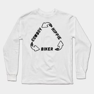 Cowboy Hippie Biker Long Sleeve T-Shirt